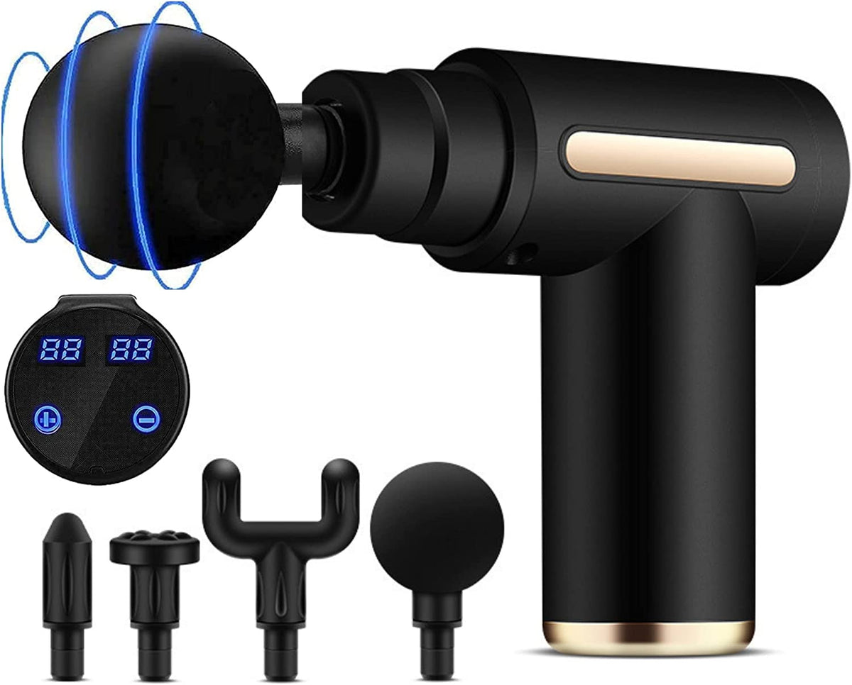Massage gun with attachments